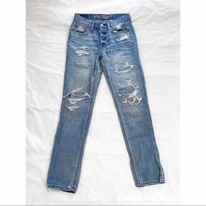 Vintage High Rise Distressed Jeans